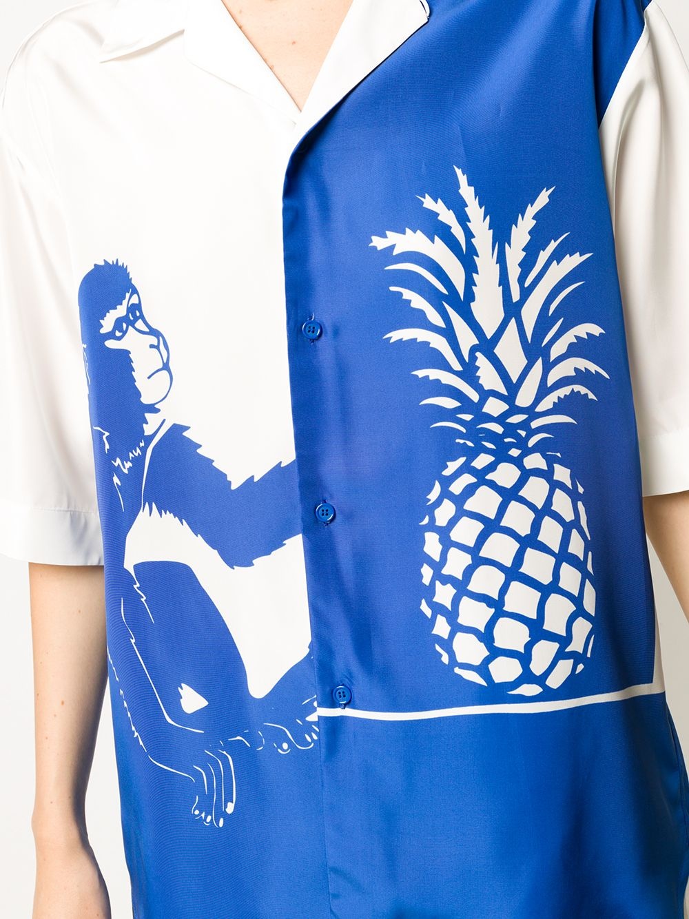 monkey pineapple printed shirt - 5