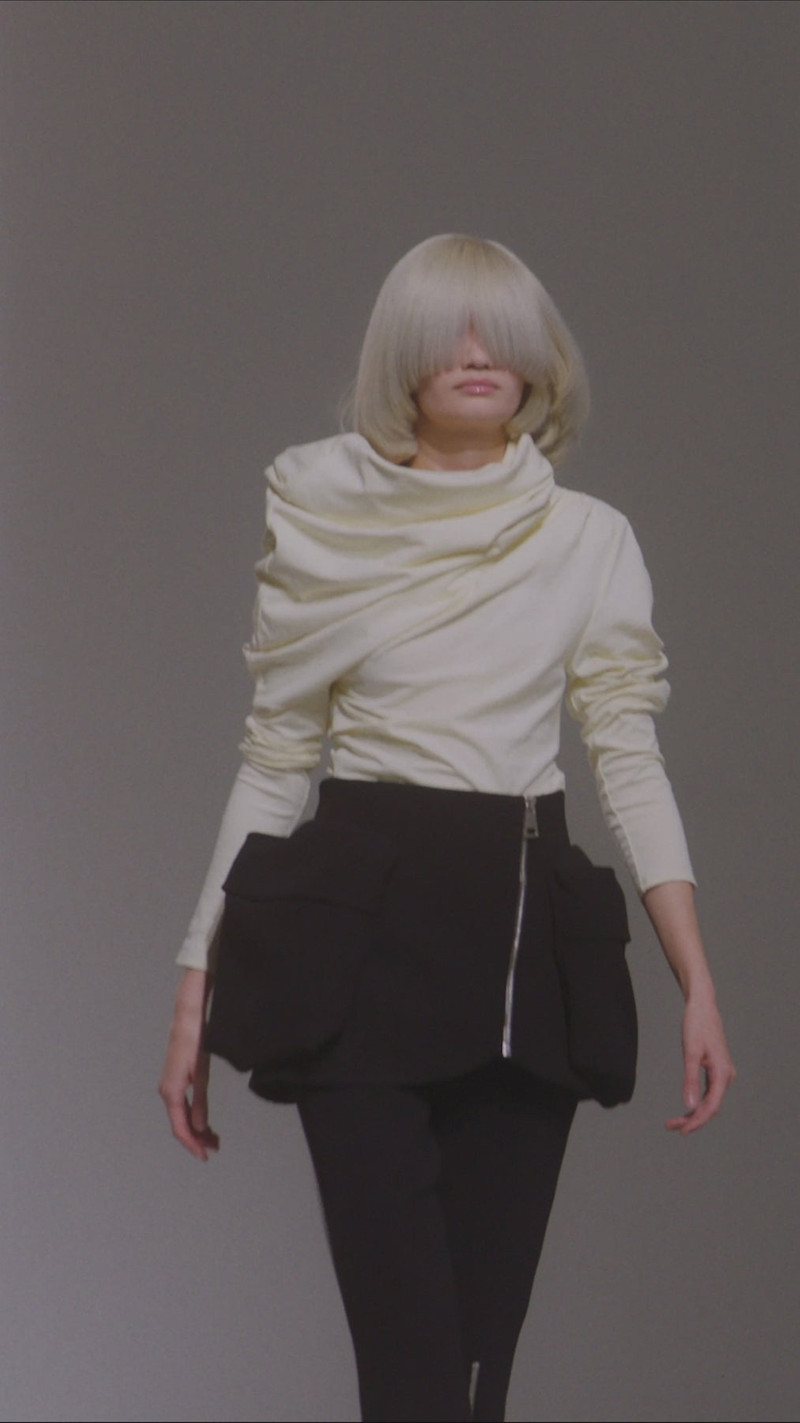 JERSEY COWL NECK TOP IVORY 6