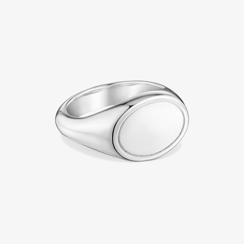 TOUS 14 mm silver Signet ring TOUS Basics outlook