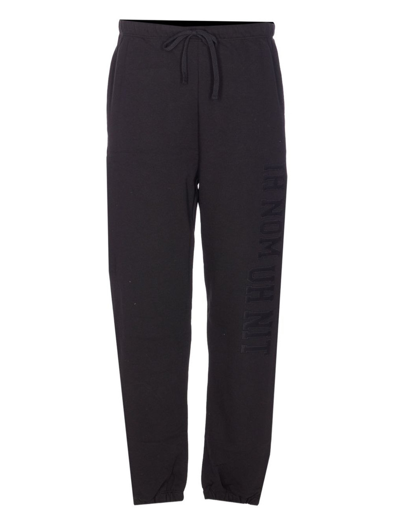 elasticised logo-patch track pants 1