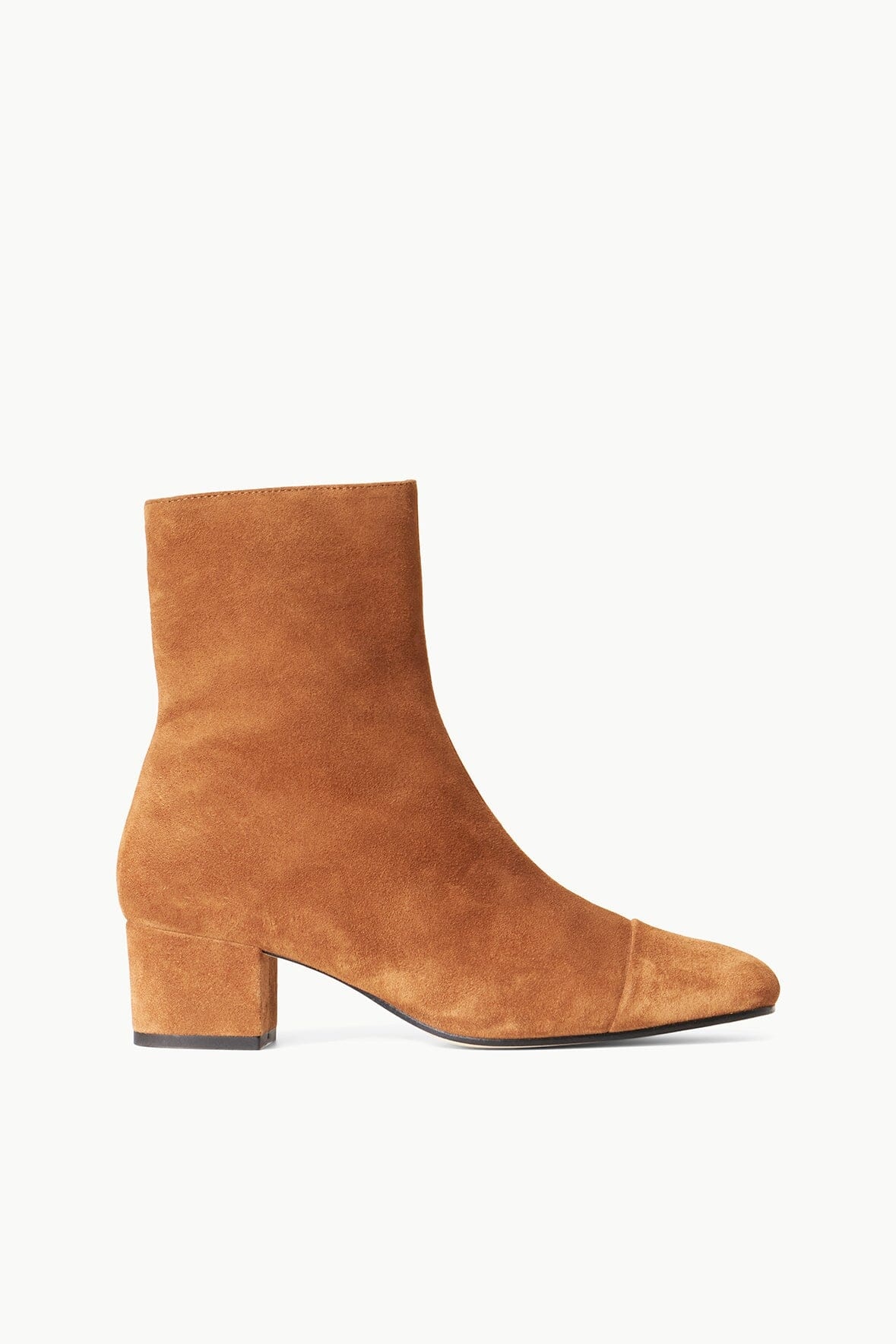 STAUD AIMEE SHORT BOOT TAN SUEDE - 1