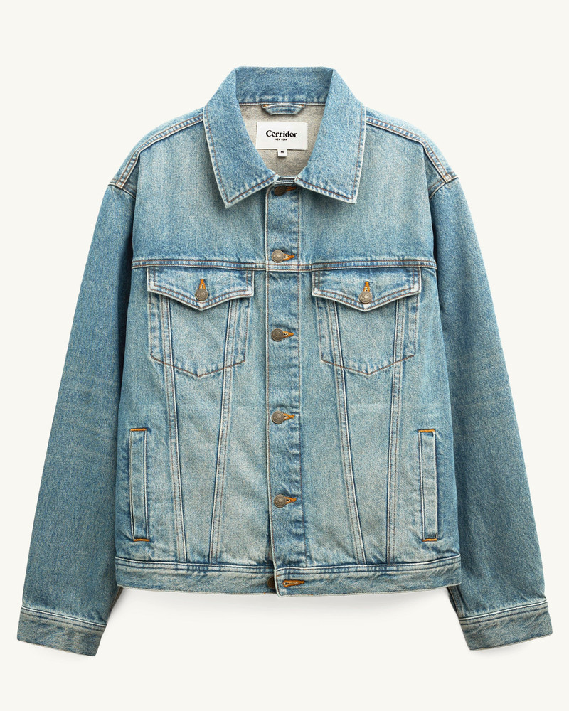 WASHED DENIM TRUCKER - INDIGO 1