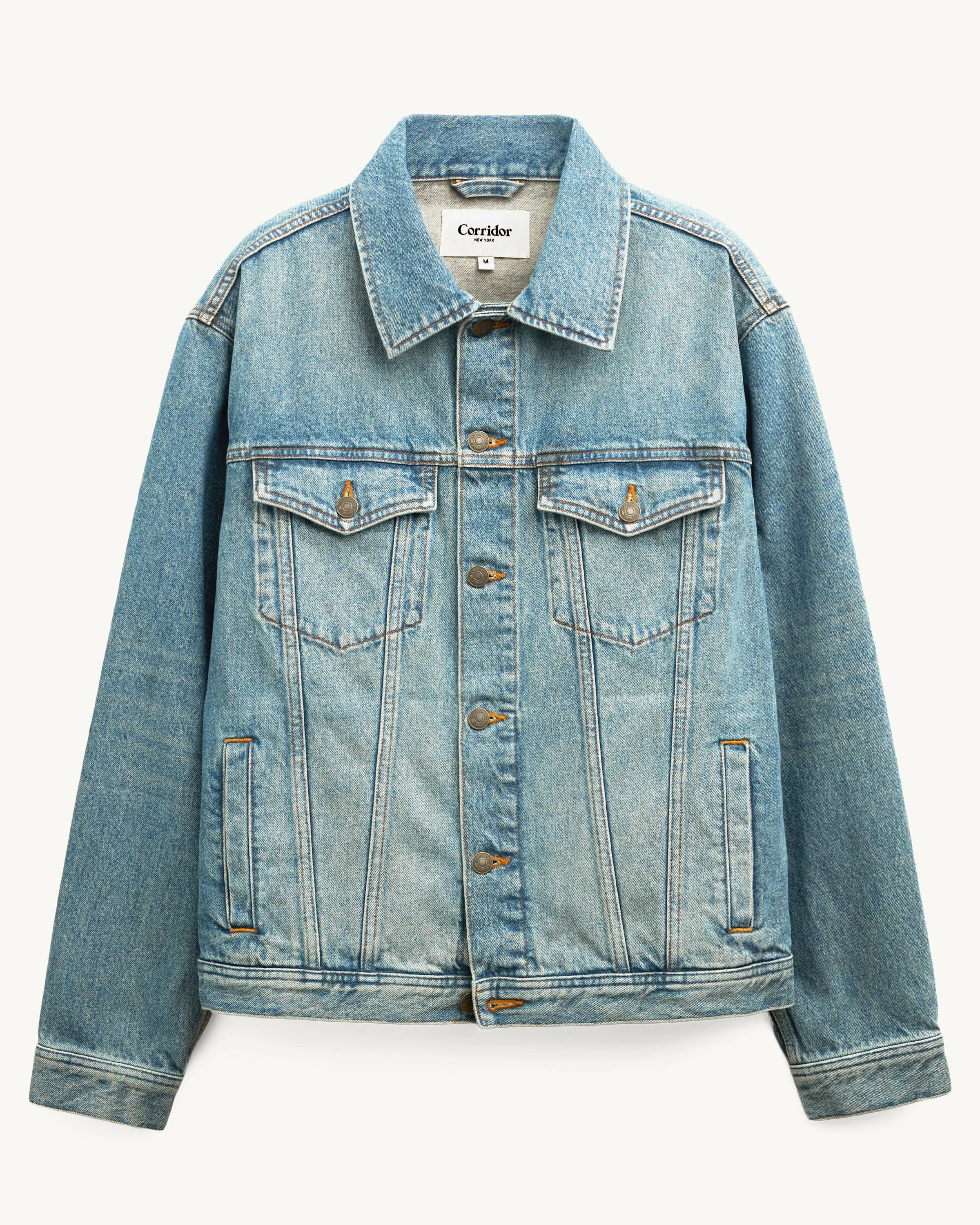 WASHED DENIM TRUCKER - INDIGO - 1
