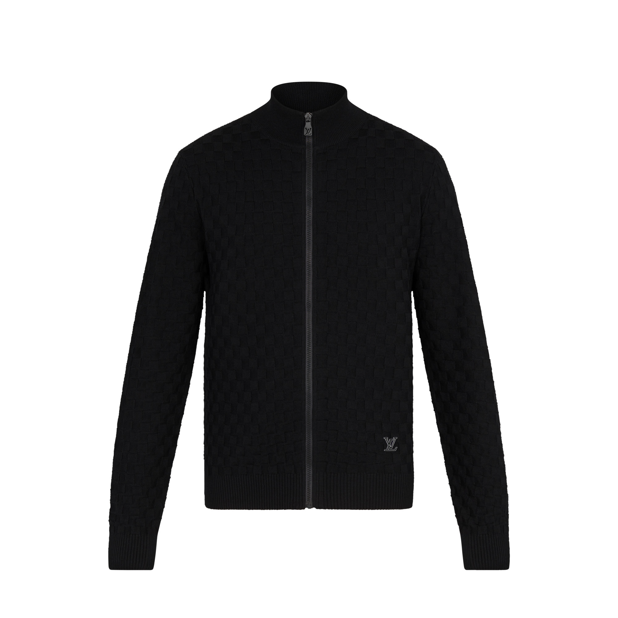 Damier Signature Zip-Through Cardigan - 1