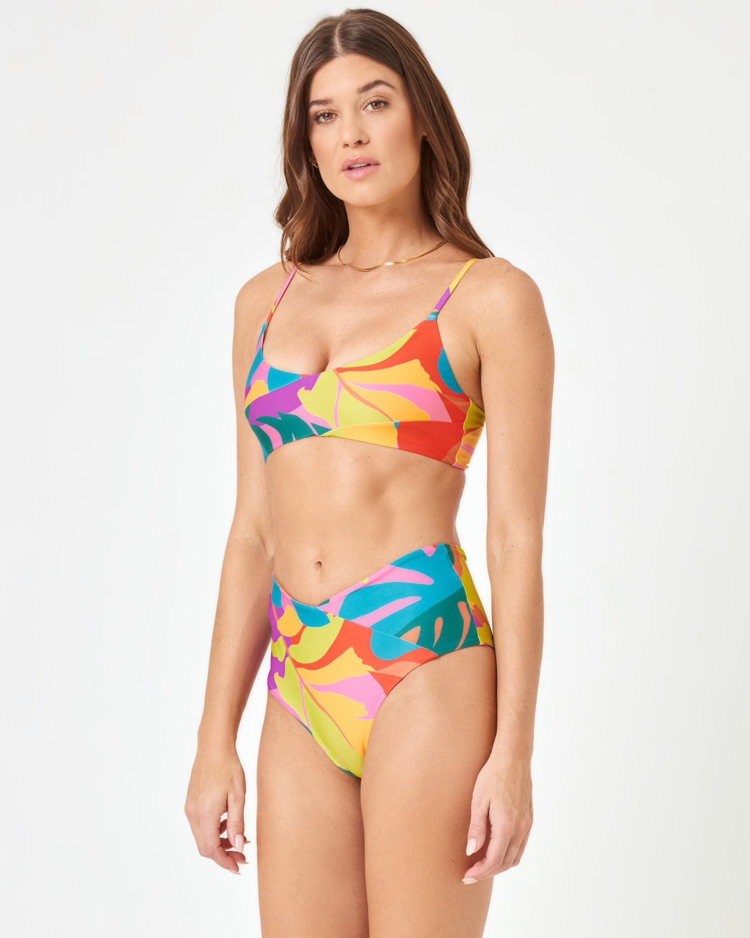Printed High Tide Bikini Top - 2