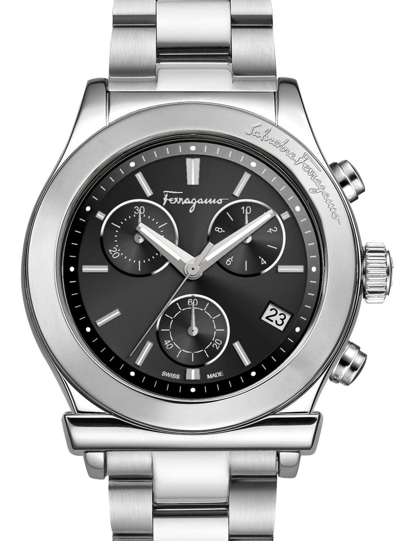 FERRAGAMO Chronograph stainless steel 42mm outlook