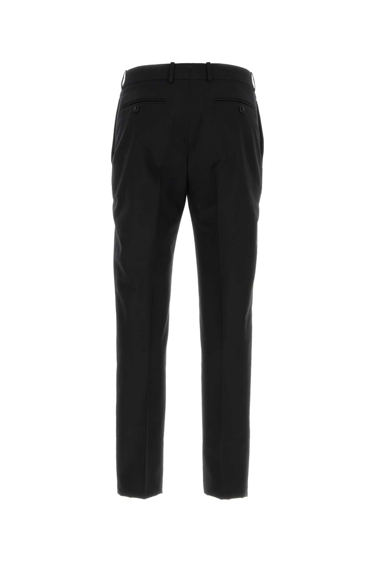 Alexander Mcqueen Men Black Gabardine Pant - 2