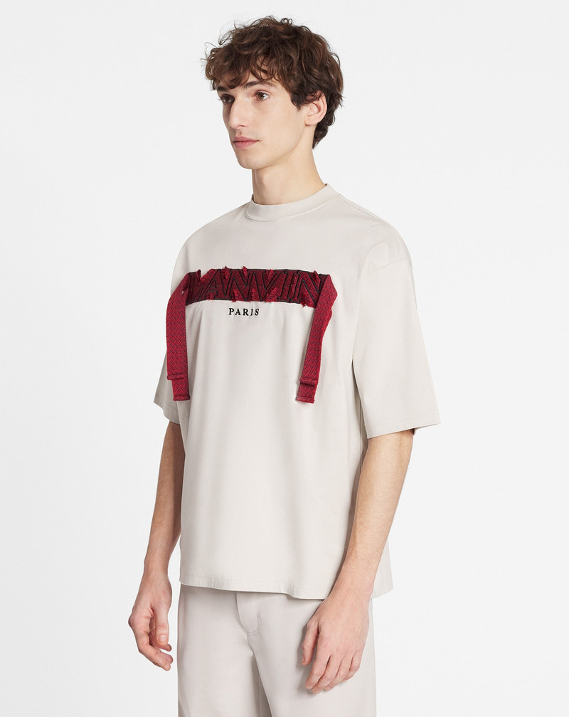 OVERSIZED EMBROIDERED CURB LACE T-SHIRT 3