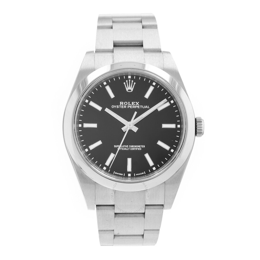 Pre-owned Rolex Oyster Perpetual 39 Automatic Chronometer Black Dial Men's Watch 114300 BKSO - 2
