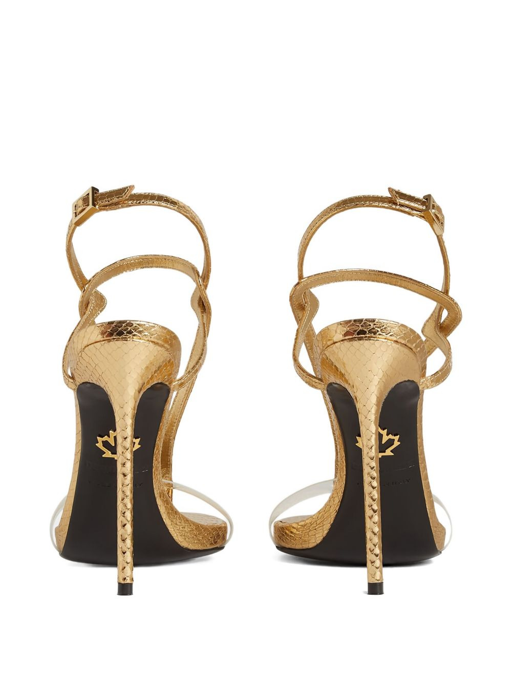 embossed heeled sandals - 3