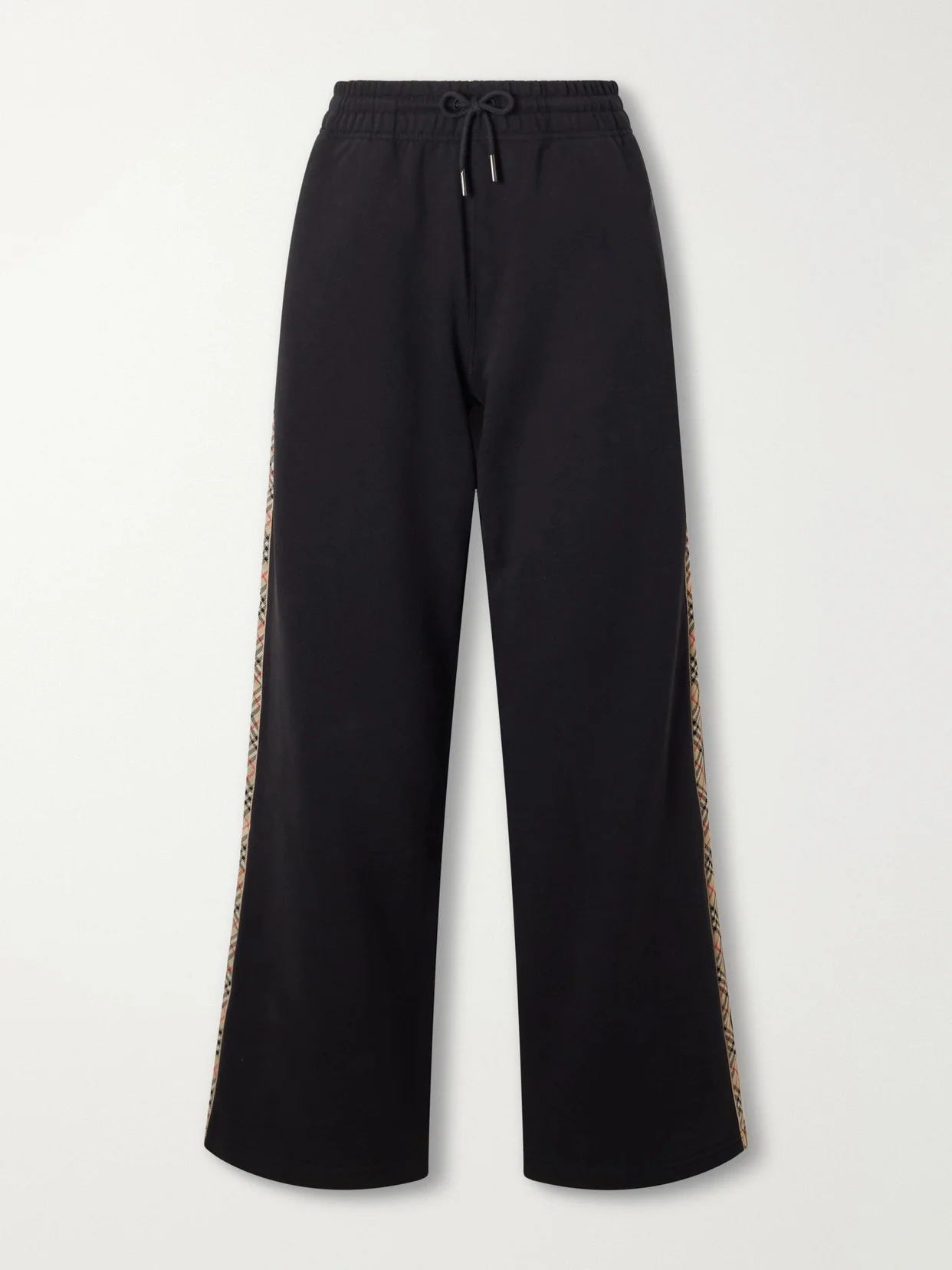Jodie Checked Cotton-jersey Straight-leg Track Pants - 1