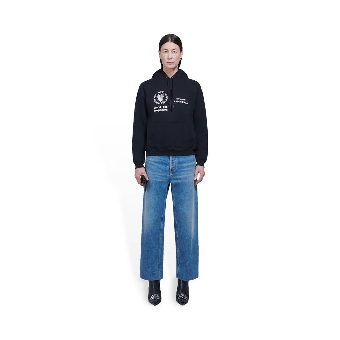 Women's Wfp Shrunk Hoodie in Black - 1