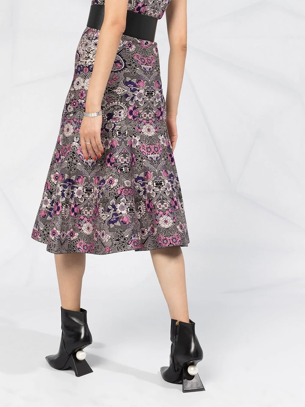 Art Nouveau jacquard midi dress - 3