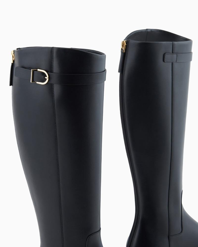 GIORGIO ARMANI SMOOTH LEATHER HIGH BOOTS outlook