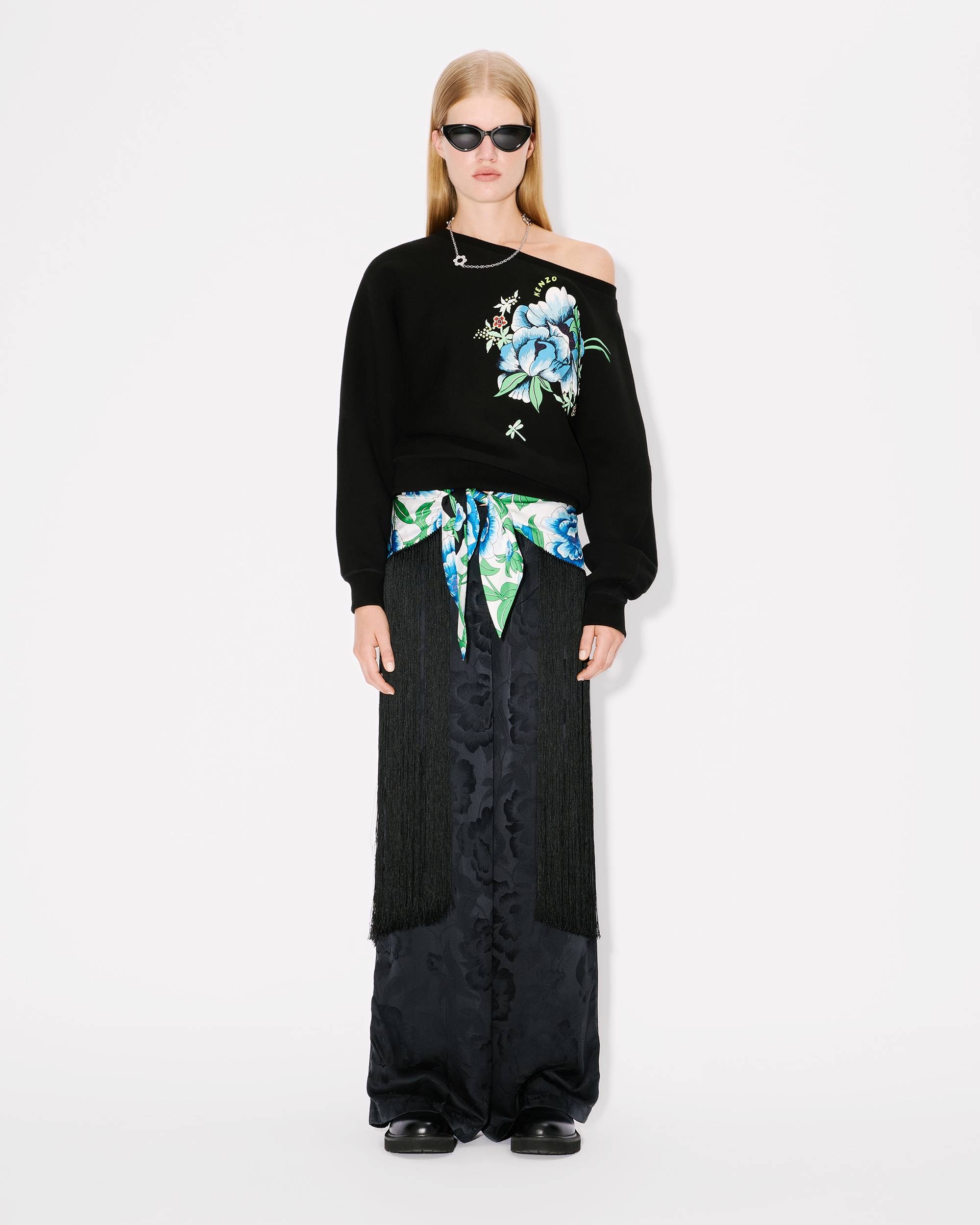 'KENZO Peonies' batwing sweatshirt in cotton - 5