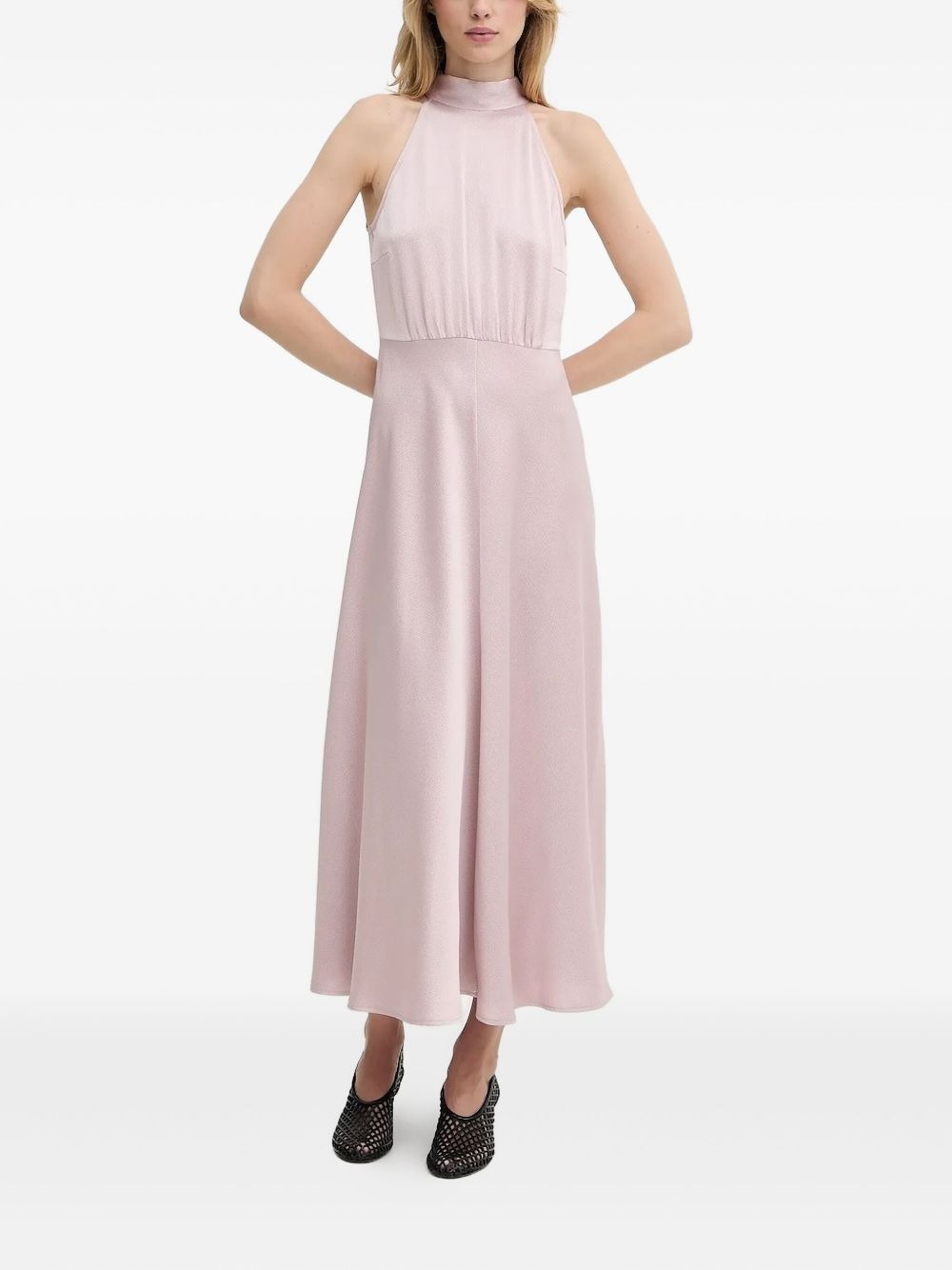 halterneck midi party dress - 2