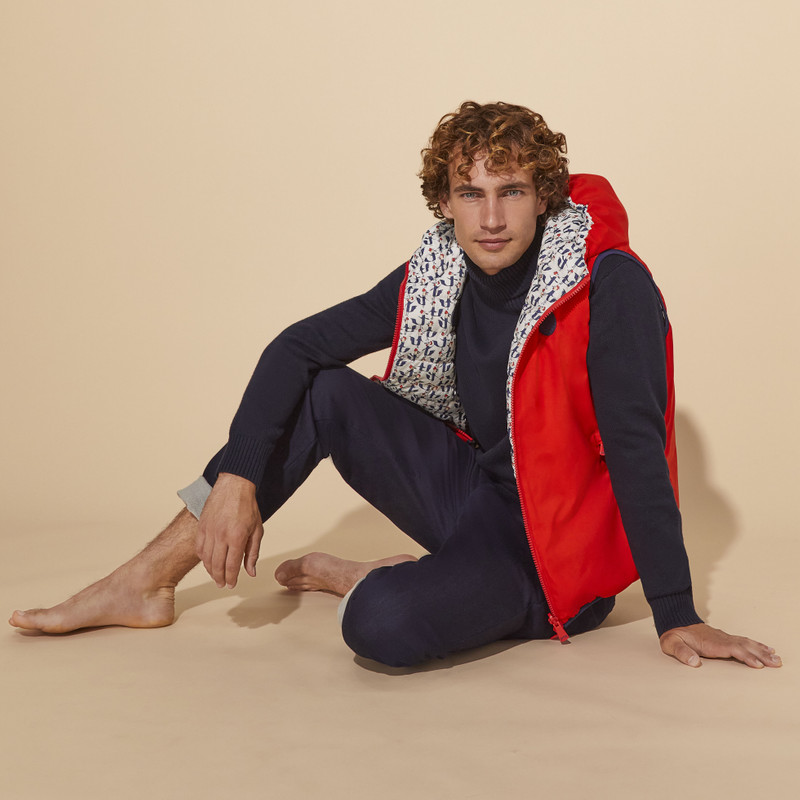 Men Sleeveless Reversible Jacket Cocorico ! 7