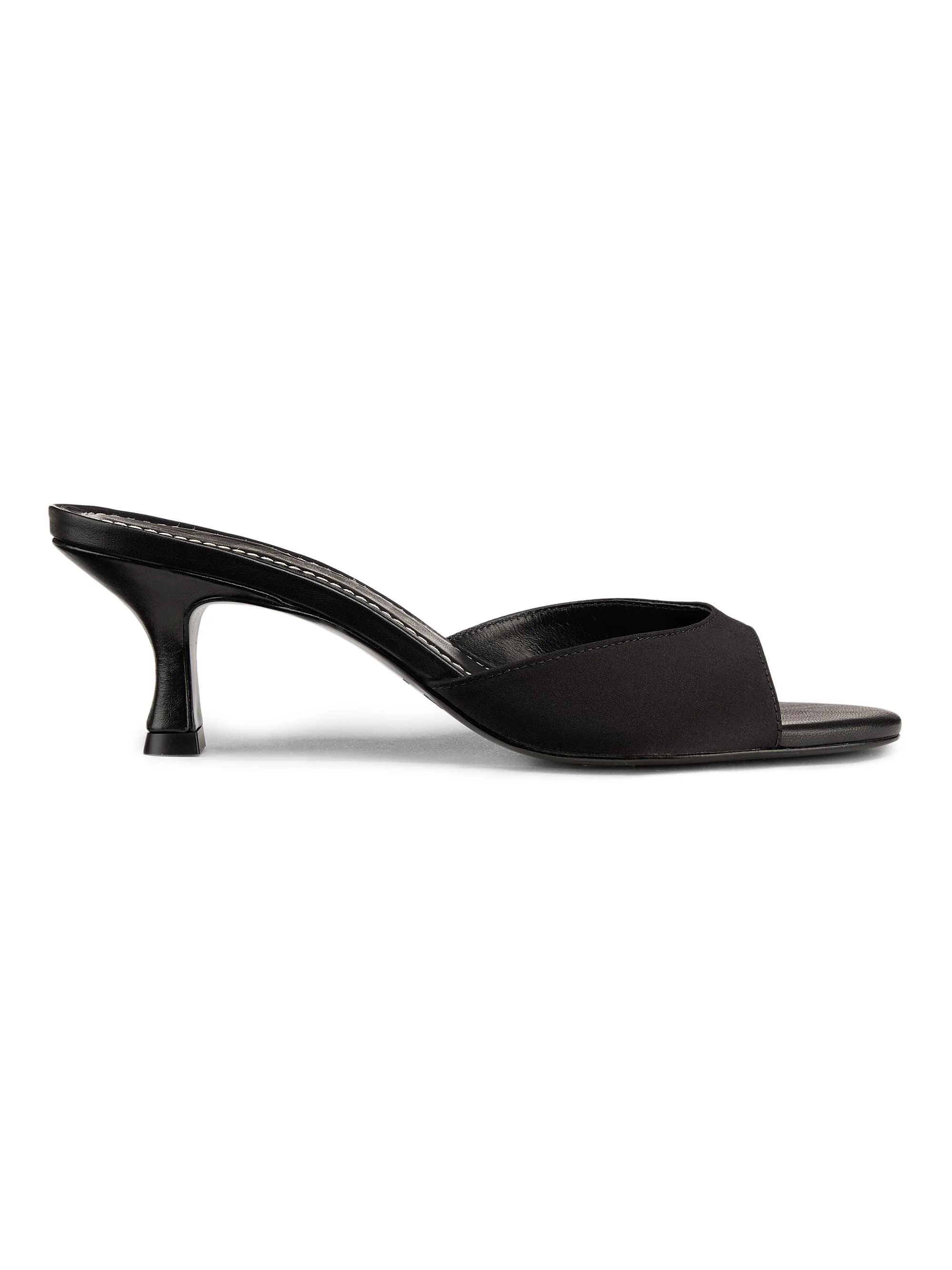 Women's Bridgette Satin 55MM Mules - Black - 1