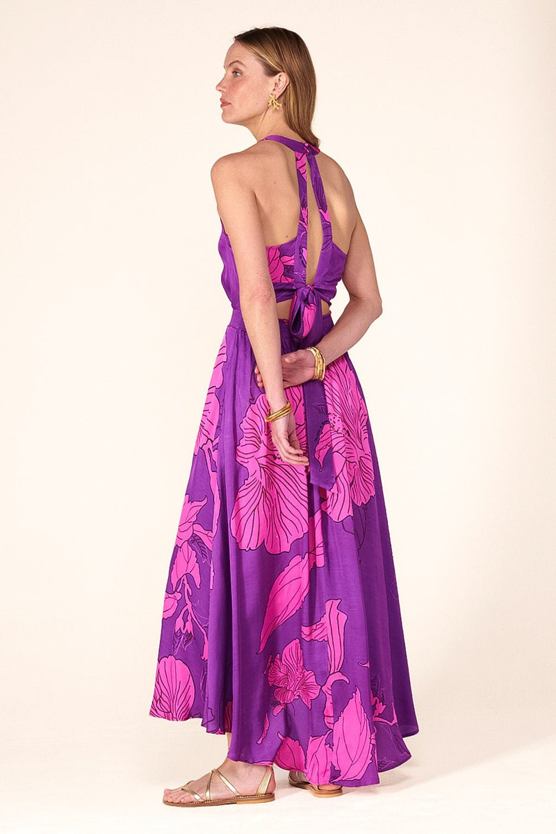 Long Dress Clea - Purple Hibiscus 4