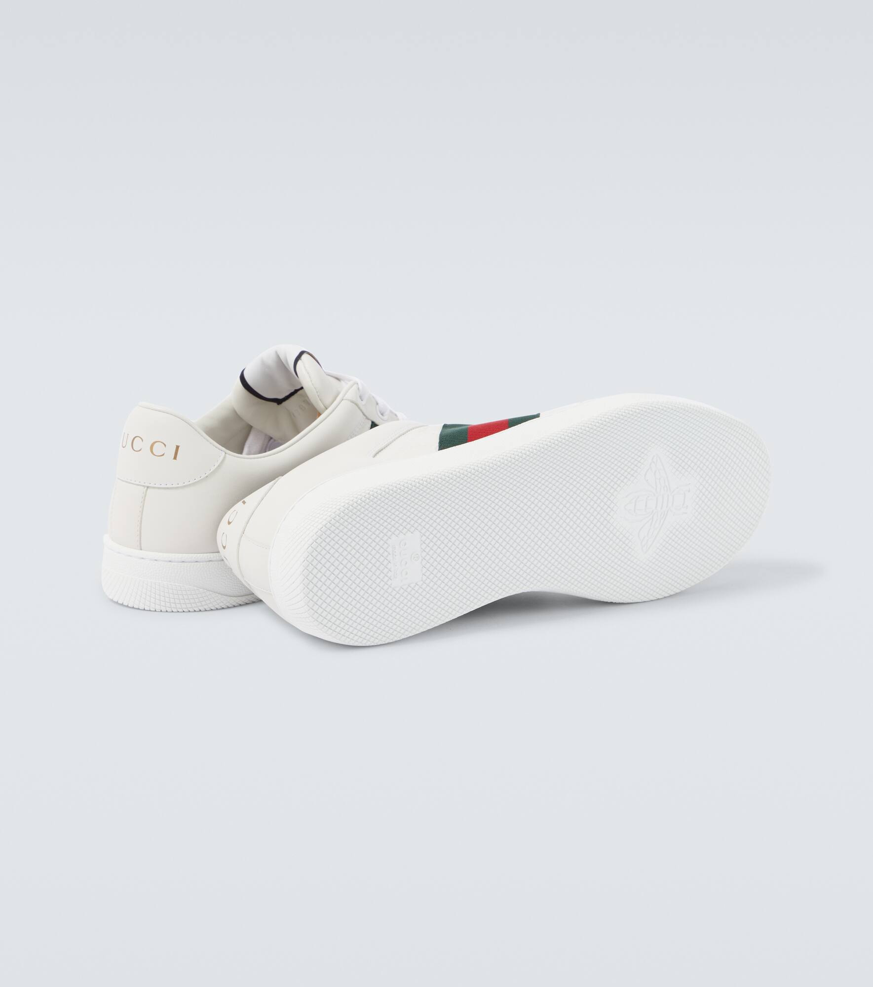 Screener debossed leather sneakers - 7