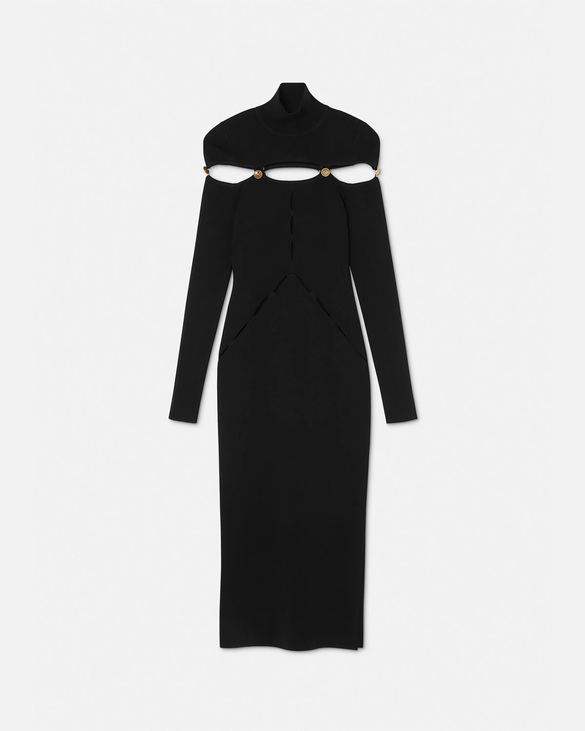 Cutout Midi Turtleneck Dress - 1