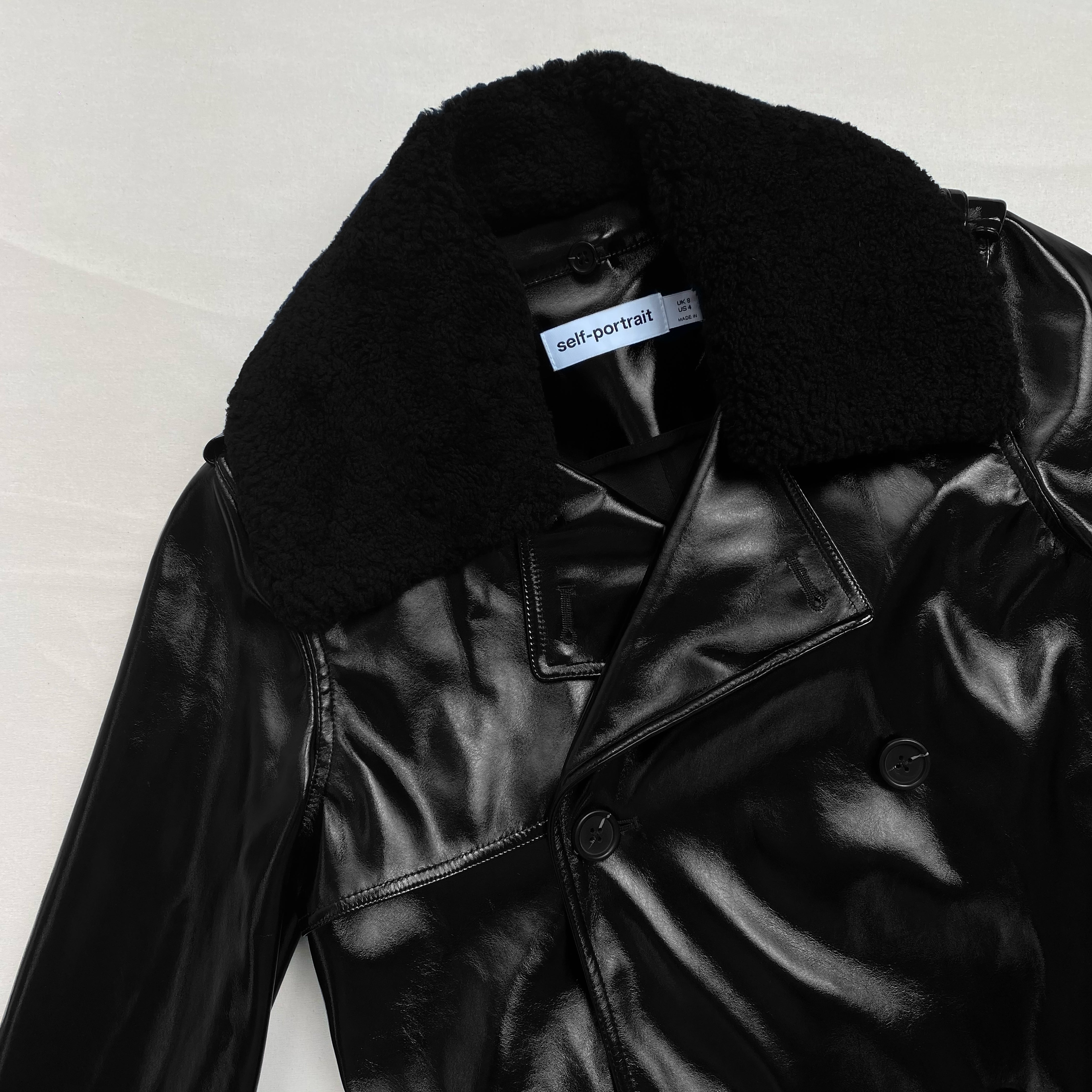 Black Patent Coat - 4