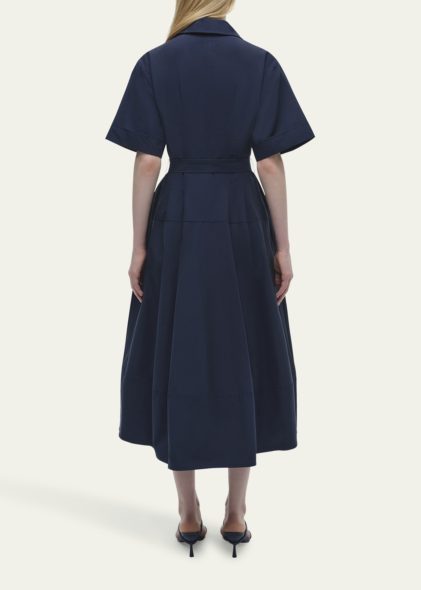 Deanna Short-Sleeve Belted Midi Dress - 3