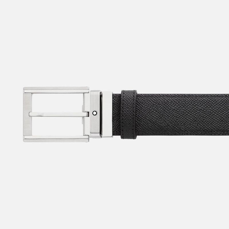 Black/brown 35 mm reversible leather belt 3