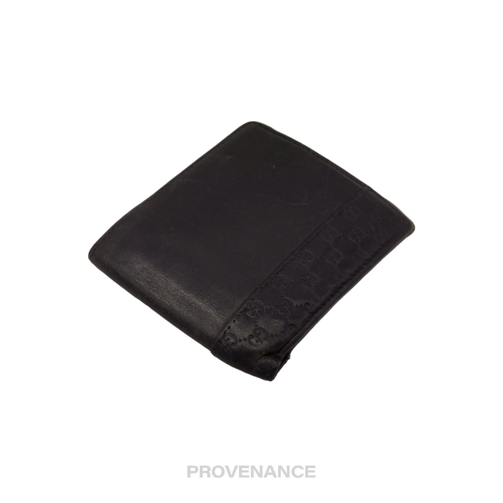 Gucci Bifold Wallet - Black Micro Guccissima Leather - 3
