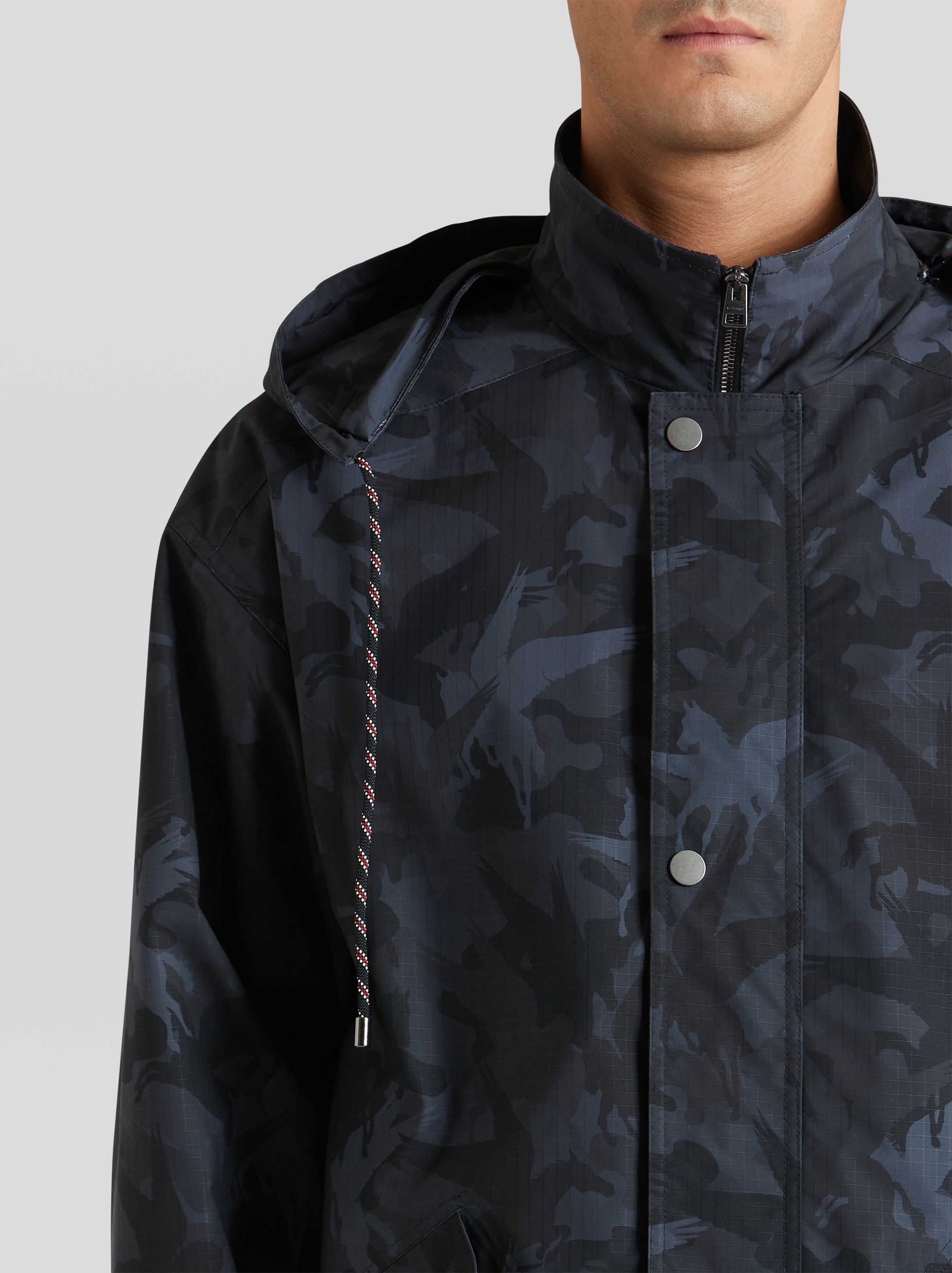 PEGAFLYING AND ETRO LOGO PARKA - 2