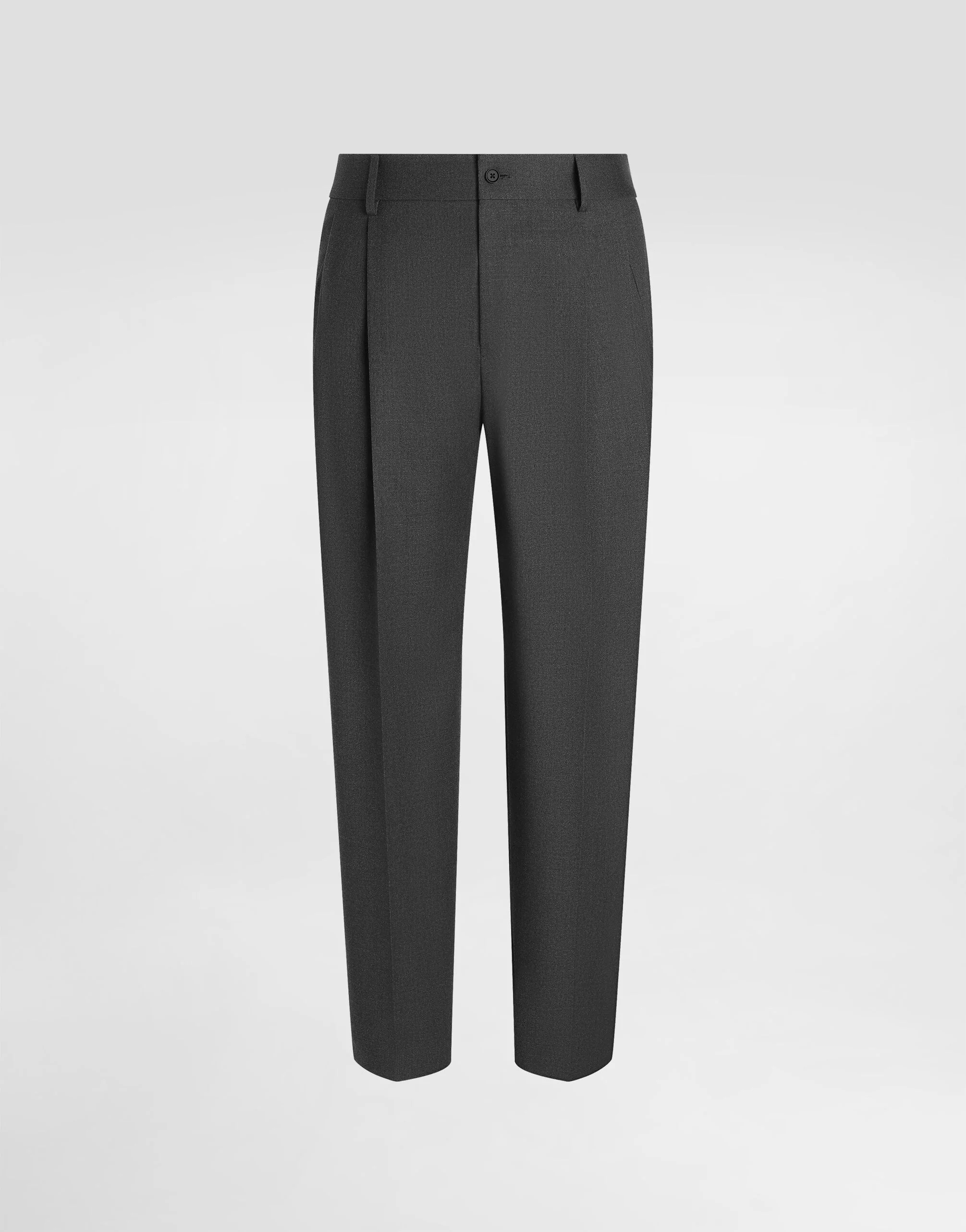 Wool pants with double darts - 1