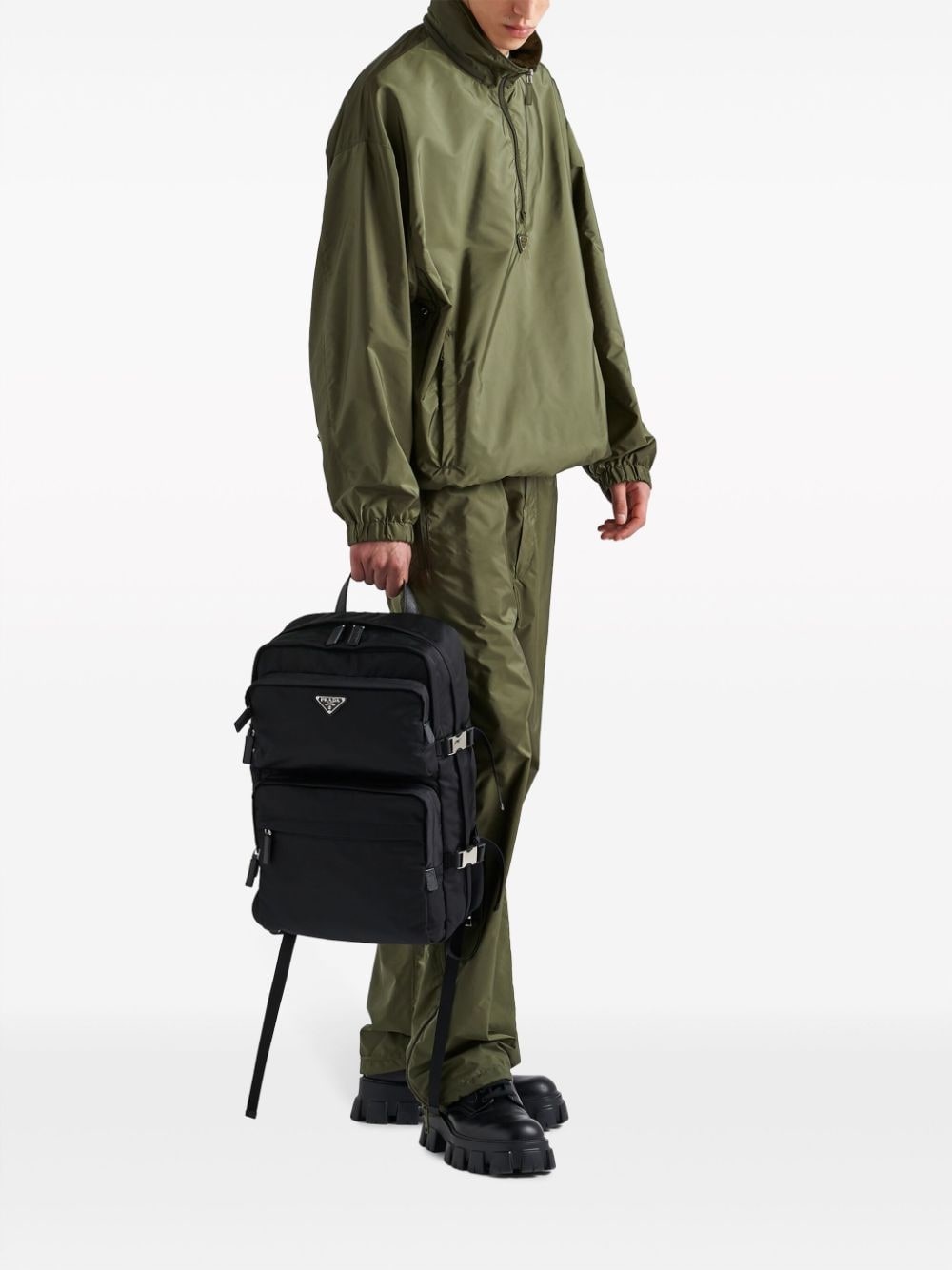 Re-Nylon Saffiano leather backpack - 2