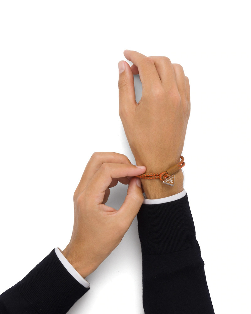 Prada Braided Nappa Leather Bracelet outlook