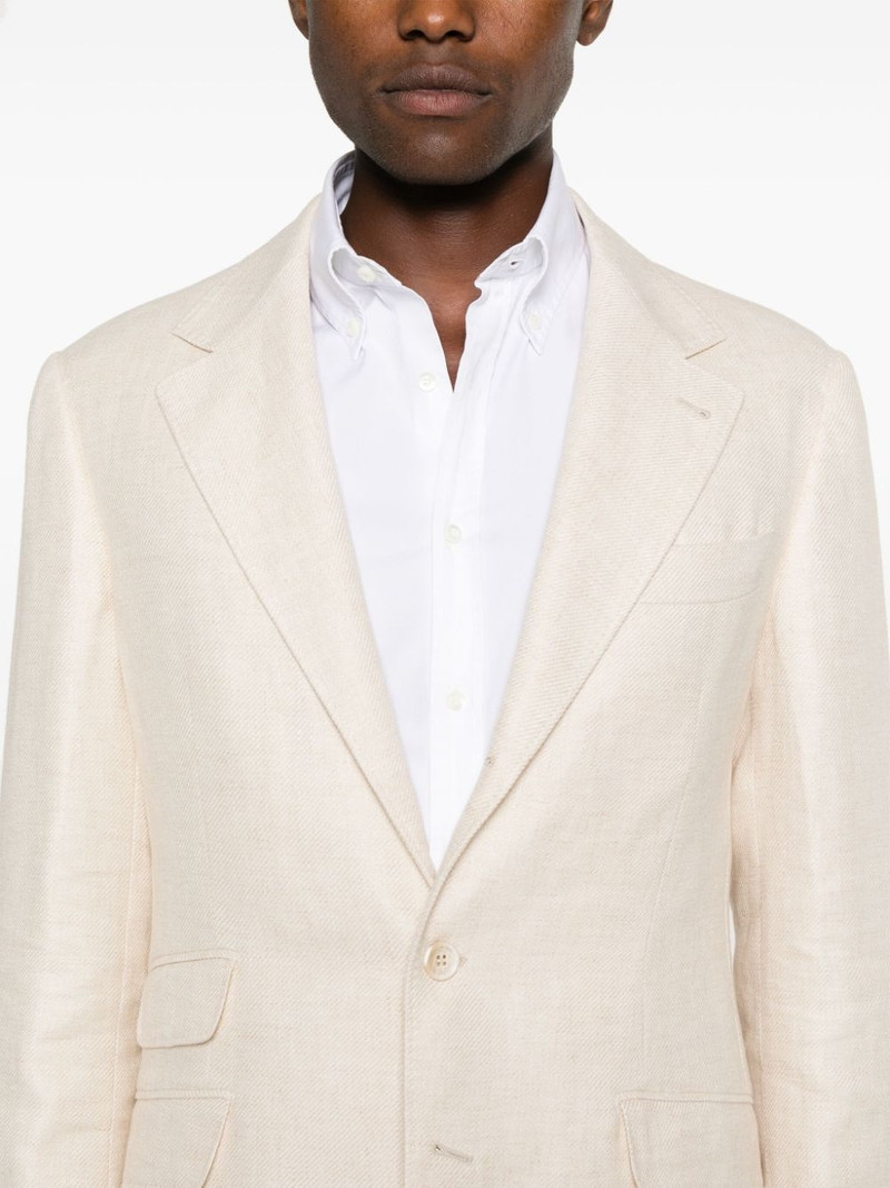 single-breasted linen-blend suit 5