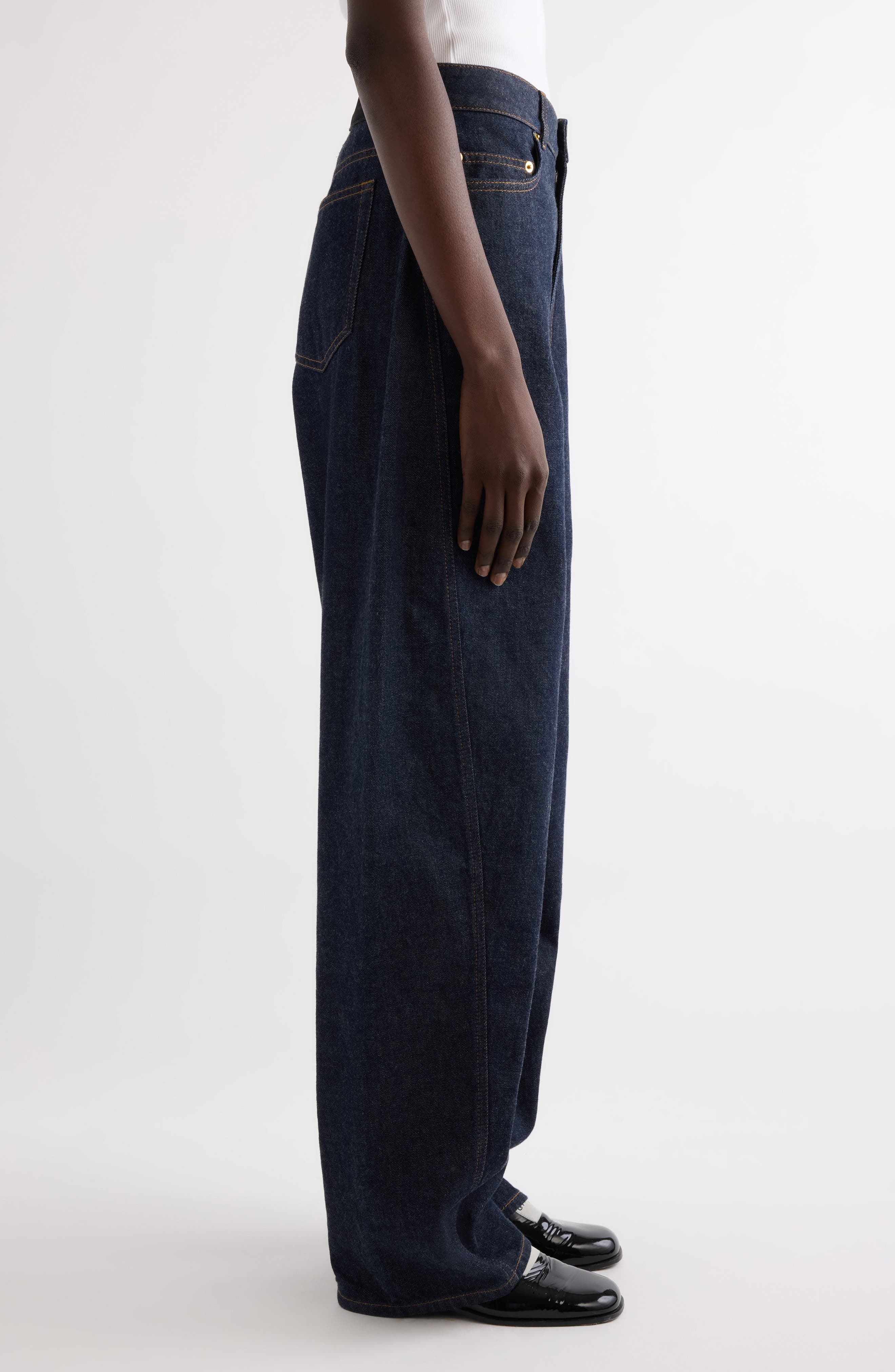 Givenchy Coccon Denim Trousers in Dark Blue at Nordstrom - 4