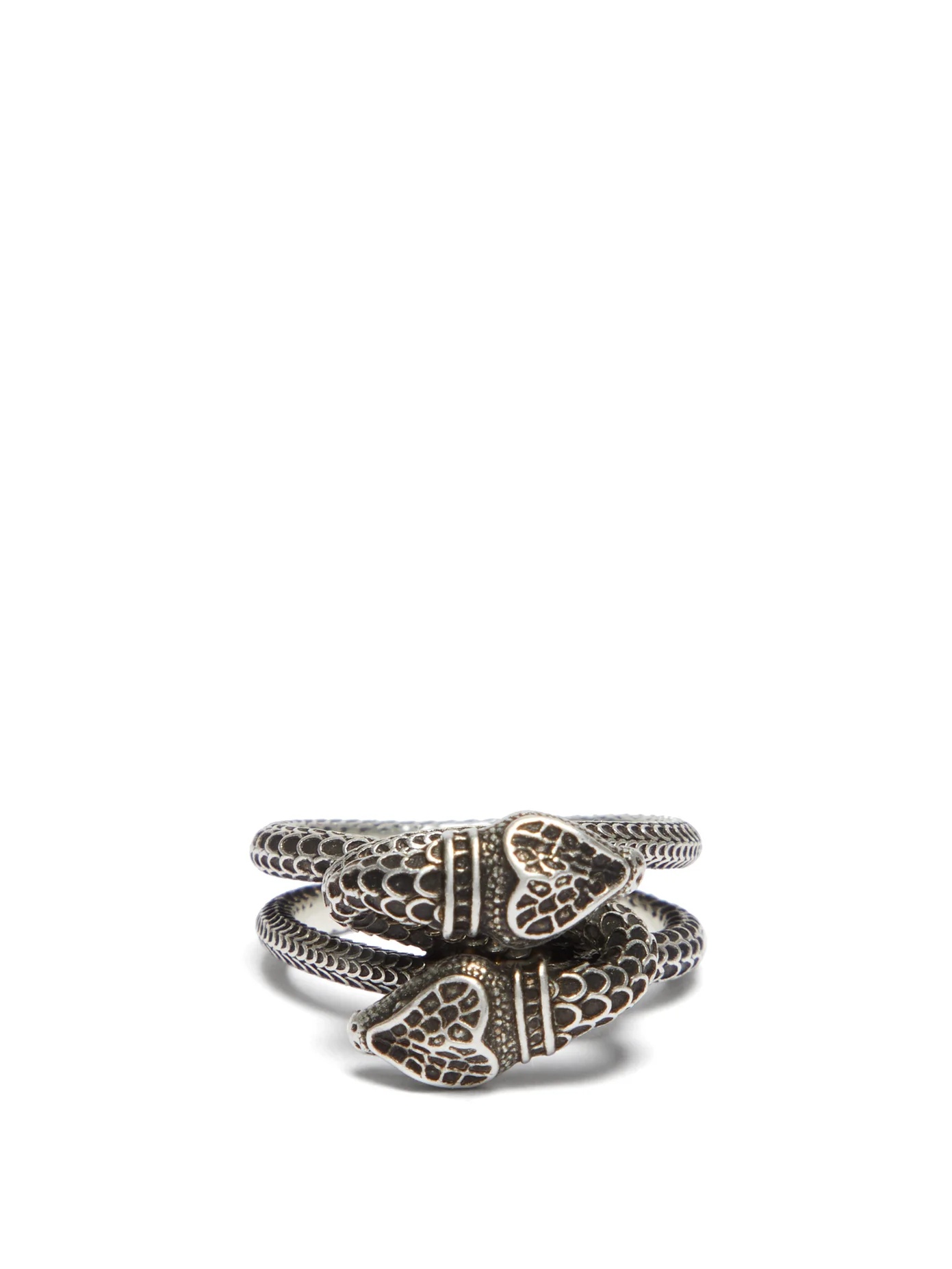 Garden snake sterling-silver wrap ring - 1