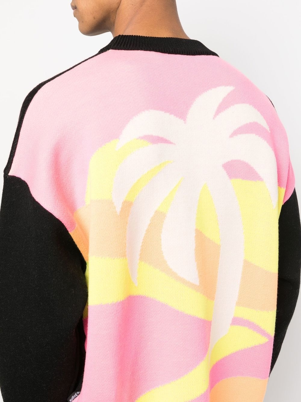palm tree intarsia-knit wool sweater - 5