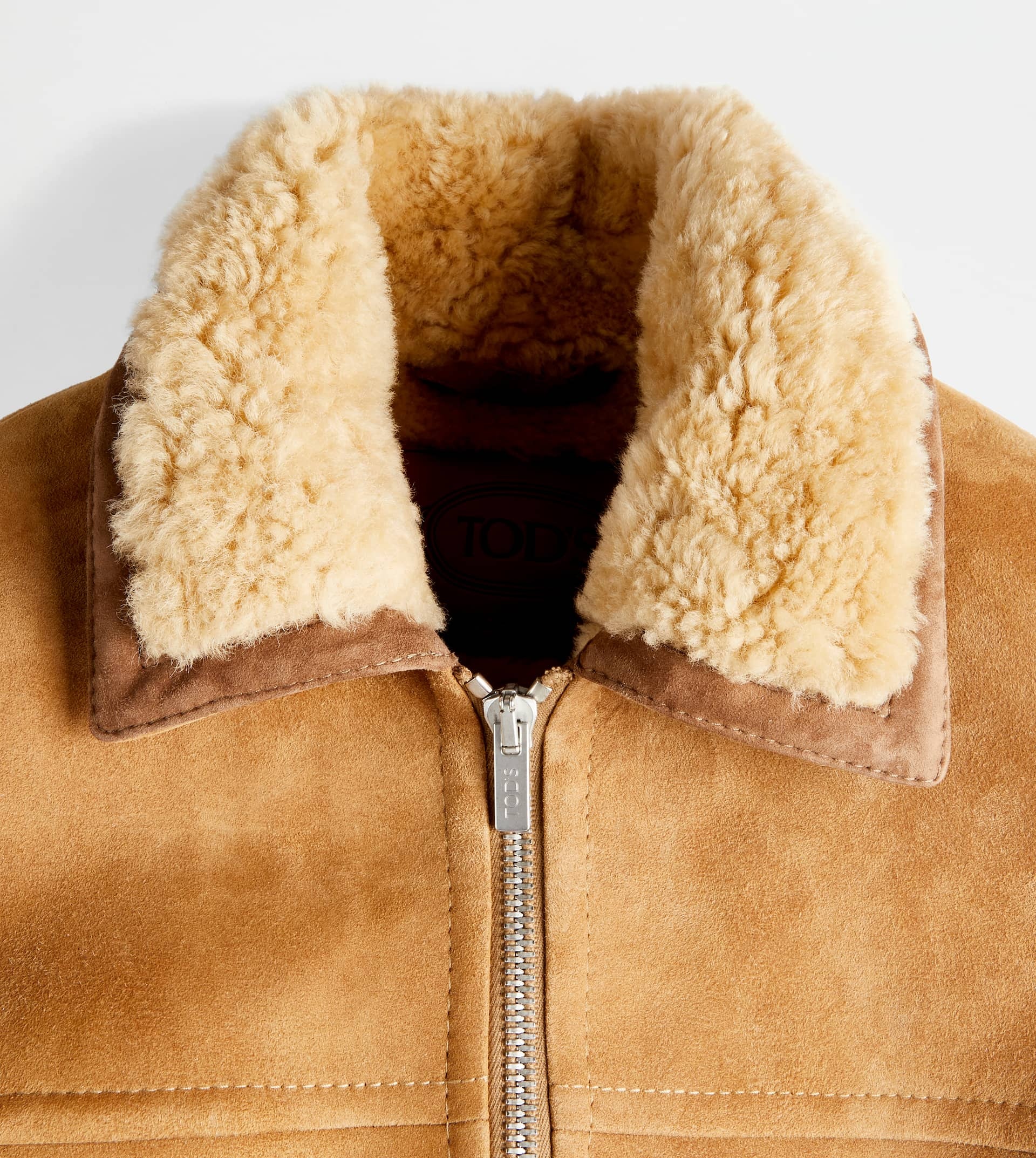 BOMBER JACKET IN SHEARLING - BEIGE - 6