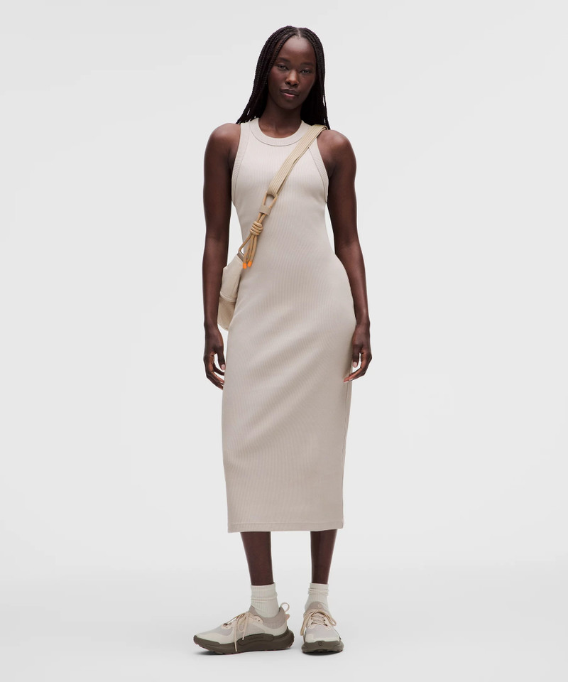 Ribbed Heavyweight Cotton-Blend Midi Dress 1