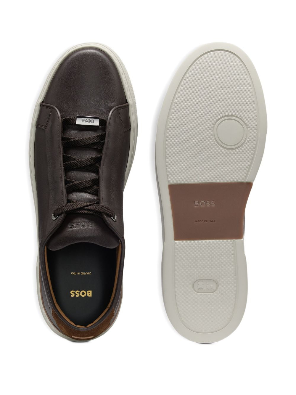 Gary leather lace-up sneakers - 4