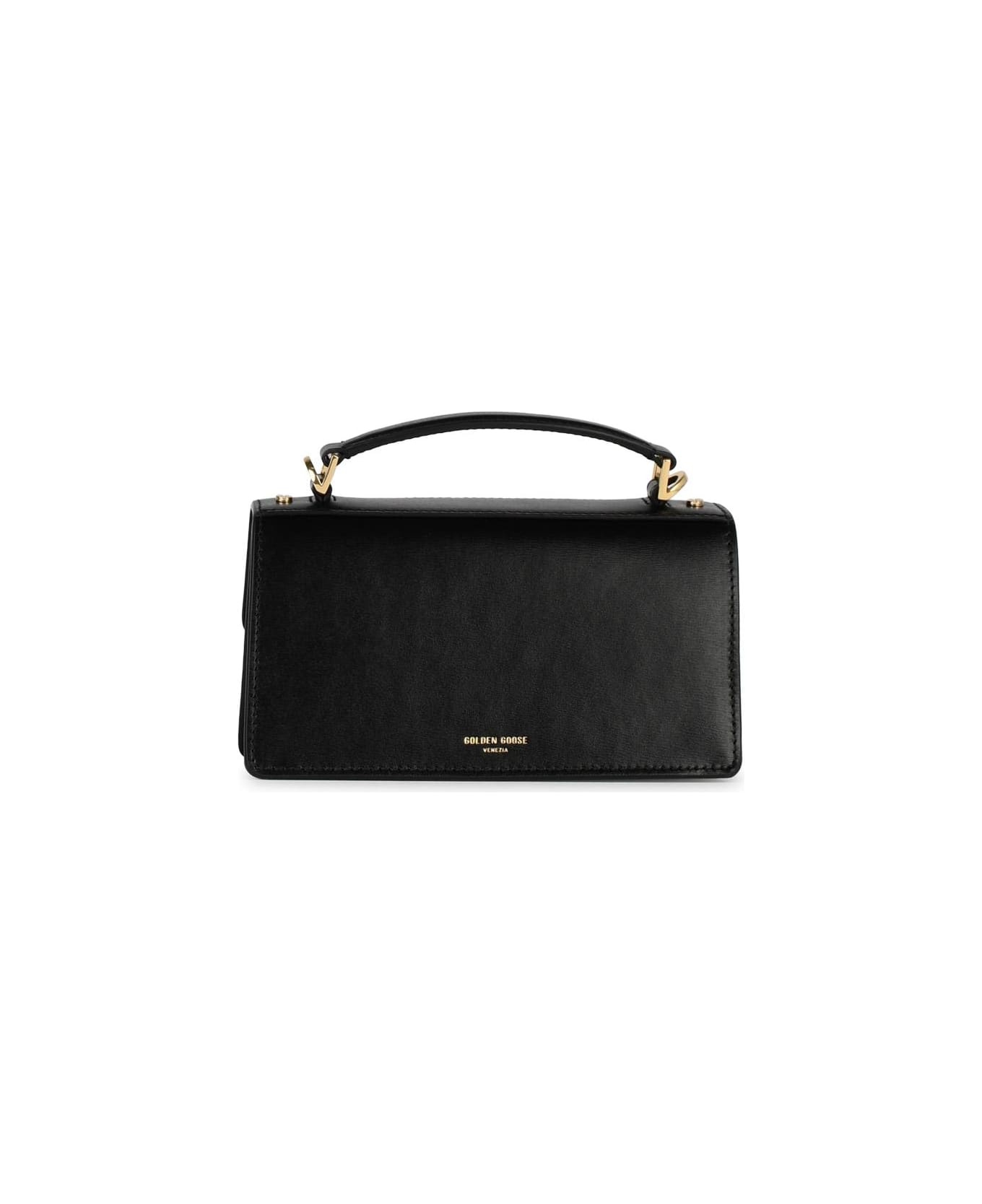 Small 'venezia' Black Palmellata Leather Bag - 3