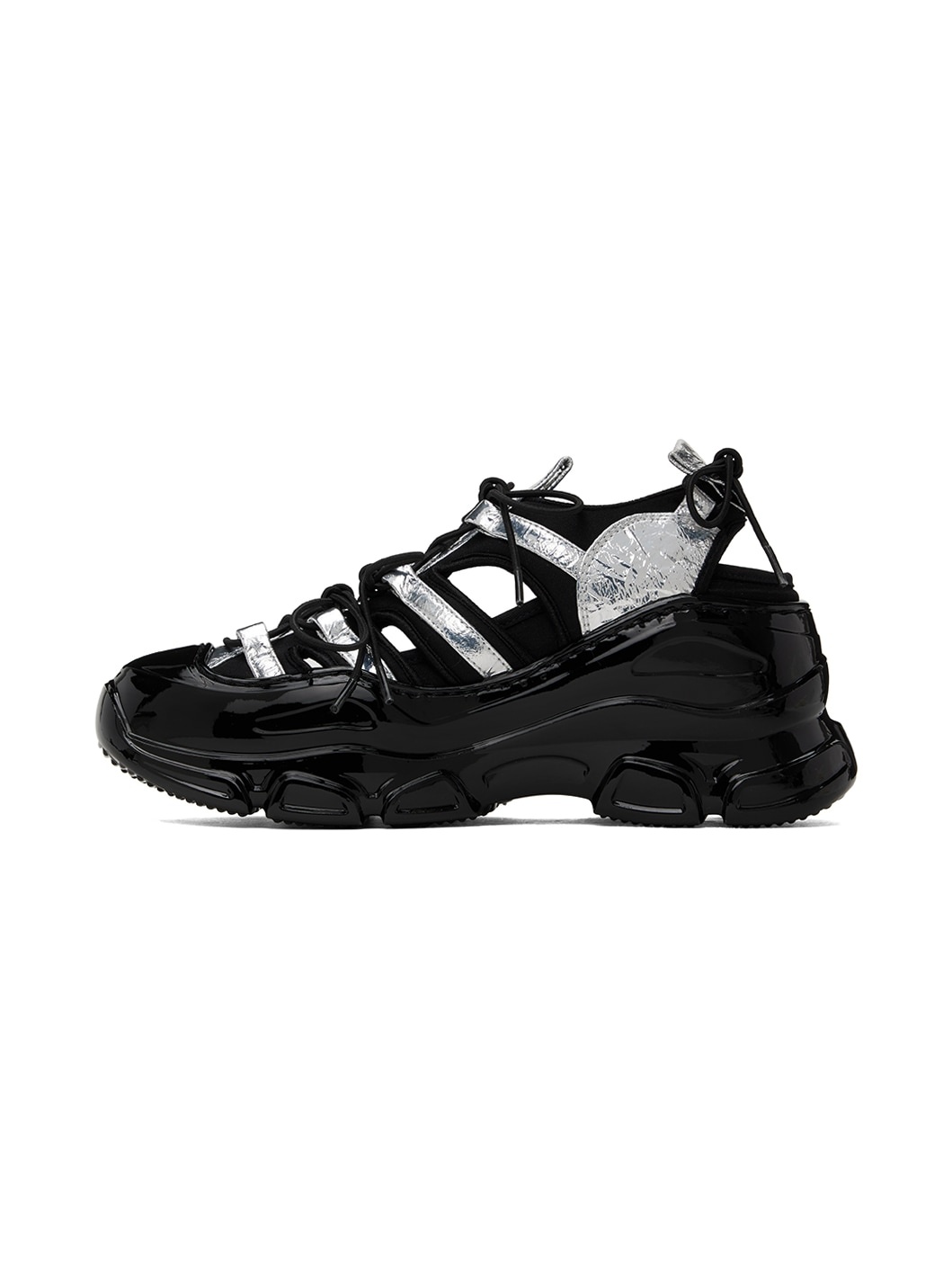 Silver & Black Classic Tracker Trainer Sneakers - 3