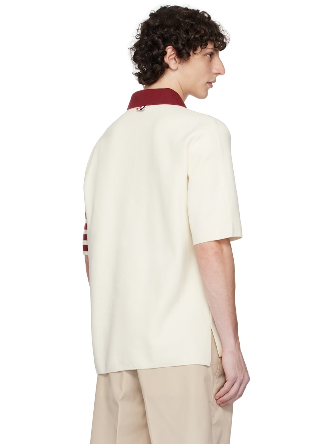 Off-White Milano Stitch 4-Bar Rugby Fit Polo - 3