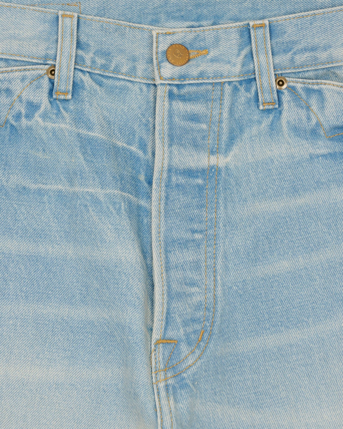 Type 00 15oz Selvedge Denim Pant - Light Washed Indigo - 5