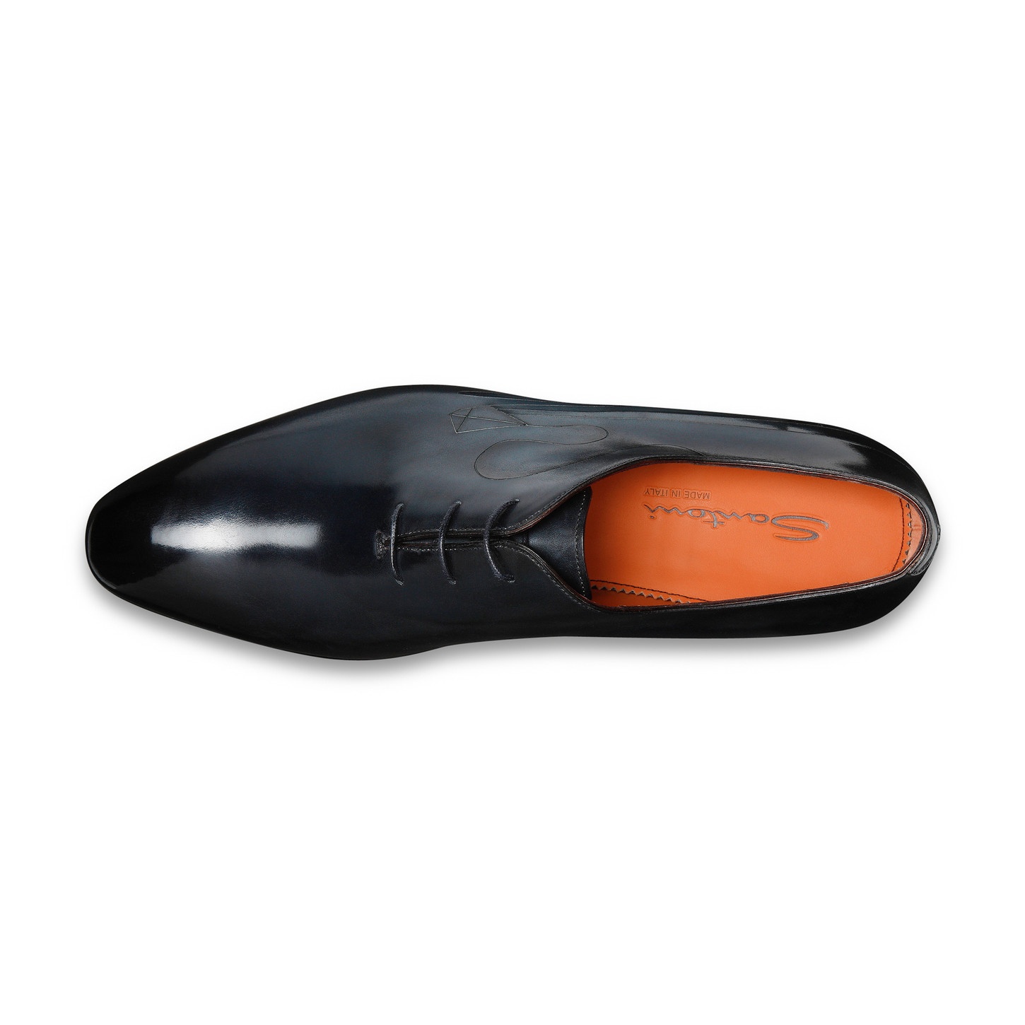 Men's blue leather Oxford shoe - 5