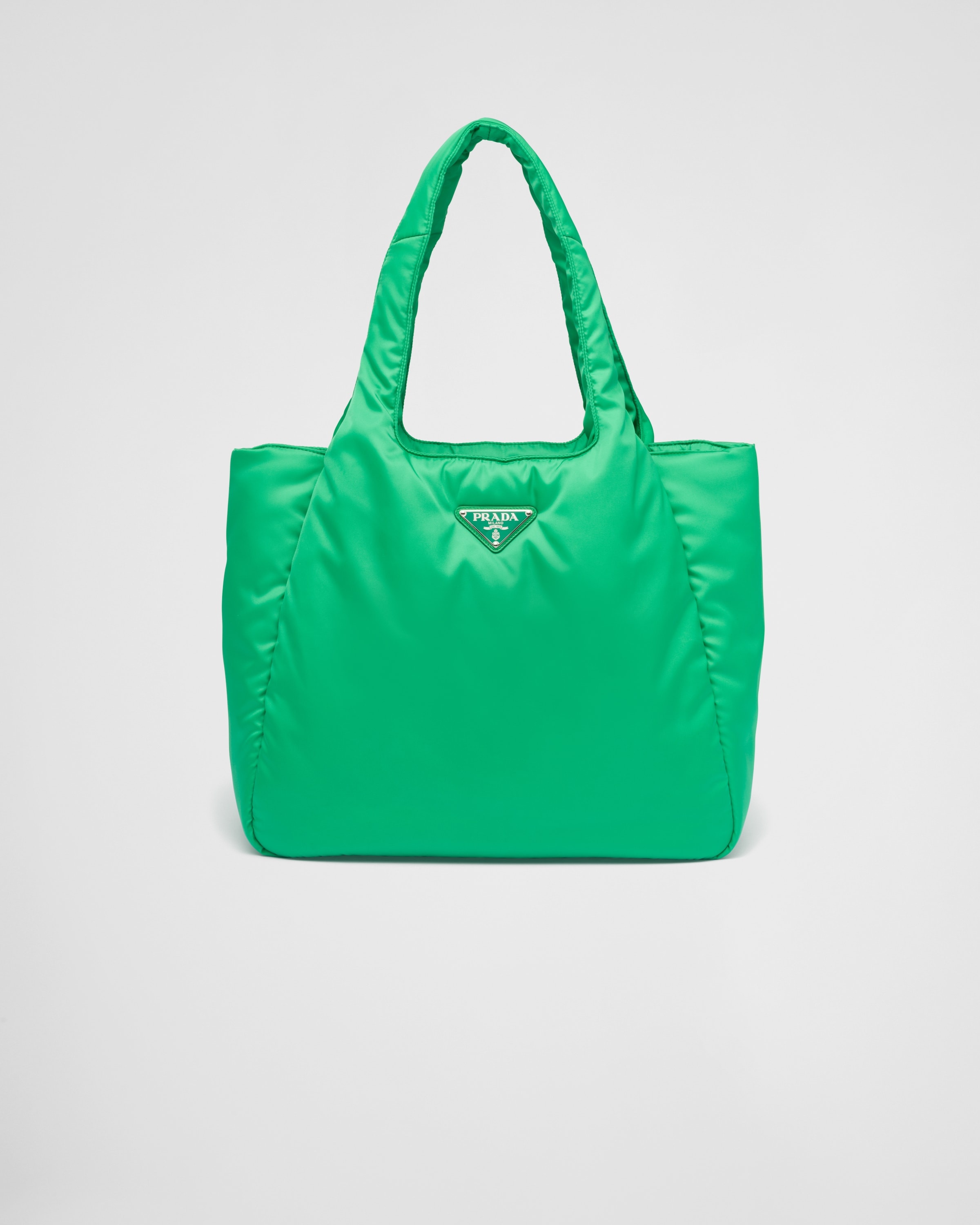 Shop Prada Small Nappa Leather Tote Bag With Topstitching