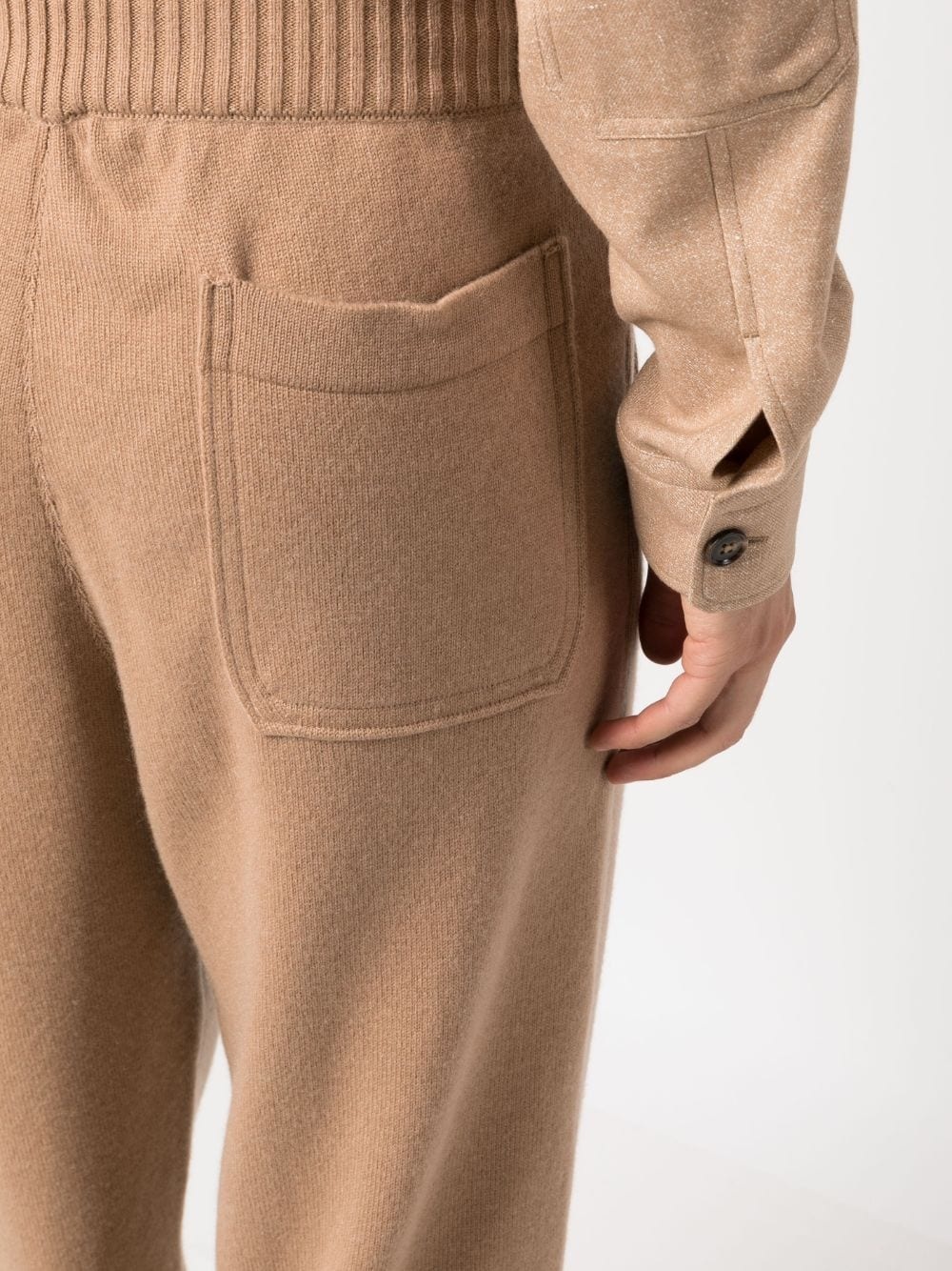 straight-leg fine-knit trousers - 5