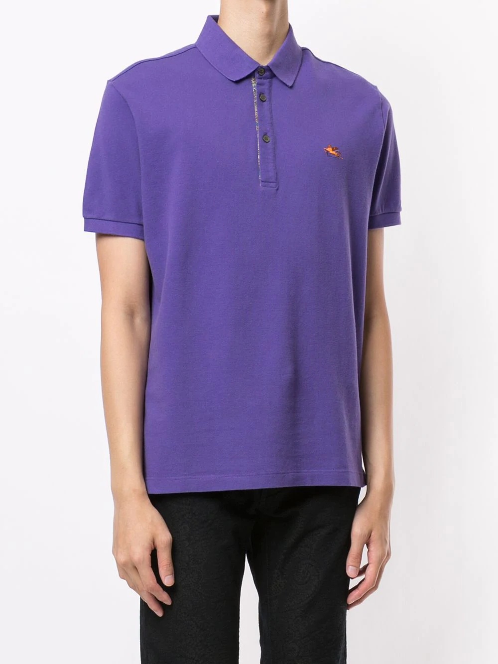 logo embroidered polo shirt - 3