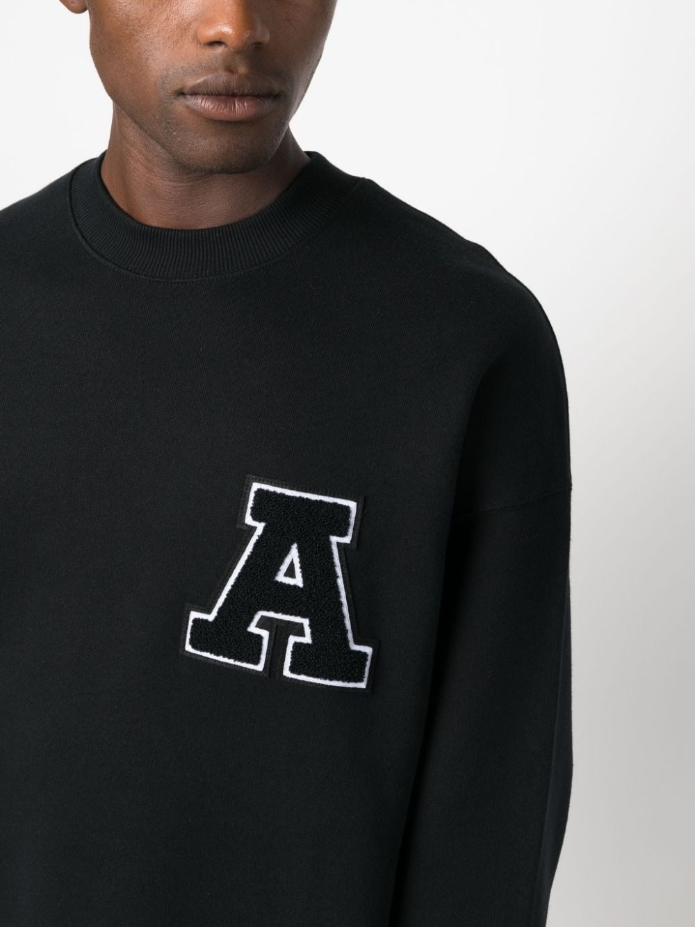logo-patch organic cotton sweatshirt - 5