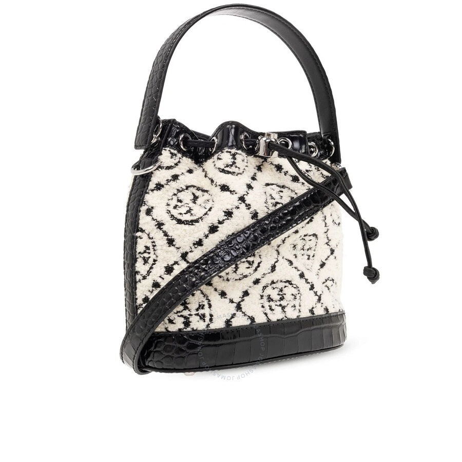 Tory Burch - Tory Burch Boucle Monogram Drawstring Bucket Bag - 2